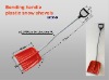 Bending helve plastic snow shovel