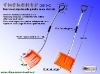 Bent steel pipe handle plastic snow shovels G810-C