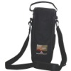 Black 600D polyester wine bottle bag LP7305