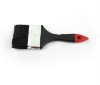 Black Chinese bristle flat Paint Brush painted wooden handle