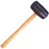 Black Color Rubber Hammer With Wood Handle