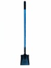 Blue Fiberglass Handle Square Shovel With Plastic Coated Grip