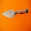 Bricklaying trowel with twin color rubber handle