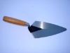 Bricklaying trowel with wooden handle