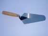 Bricklaying trowel with wooden handle