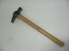 British-type claw hammer with wooden handle