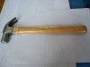 British type claw hammer with wooden handle