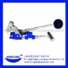 Center lock punch tool for preformed hose clamp
