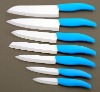 Chef knife set with blue handle sharp blade