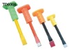 Cold chisel with plastic rubber handle