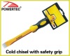 Cold chisel with safety grip