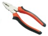 Combination pliers with red and black color handle