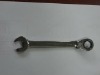 Combination wrench with ratchet
