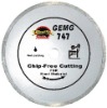 Continuous rim diamond blade for chip-free cutting hard material -- GEMG