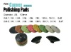 Convex dry/wet polishing pads