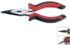 Cr-V American type long nose pliers with 2-color handle