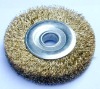 Crimped circular wire brush