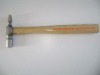 Cross pein hammer with wooden handle
