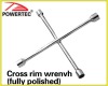 Cross rim wrench