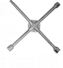 Cross rim wrench with iron pad