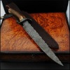 Custom handmade Damascus steel Bowie knife hunting Sword