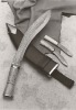 Custom handmade Damascus steel Machete Knife Gurkha Kukri Knife