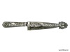 DAGGER IN NICKEL SILVER, CARBON LEAF 26CM