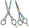 DOG Grooming scissors 6.5" straight and curved c440 material cobalt V10