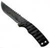 Damascus Hunting Knife with serrated top edge,Aluminium handle