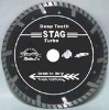 Deep teeth turbo small diamond blade for fast cutting granite--STAG