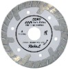 Deep tooth turbo diamond cutting blade for fast cutting hard and dense material -- GEAU