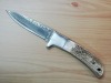 Deer horn Damascus knife
