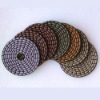 Diamond dry angle grinder polishing pads