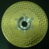 Diamond electroplated continuous rim blade
