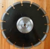 Diamond saw blade with flange