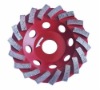 Diamond swirled grinding wheel