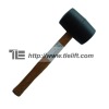 Double End Rubber Hammer with wood handle