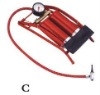 Double pipe foot pump