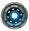 Double-row sintered 100mm diamond cup grinding wheel for concrete