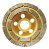 Double-row sintered 125mm diamond cup grinding wheel for concrete