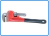 Drop-forged pipe wrench with dipped handle