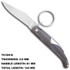 Durable Head Lock Knife With Keyring 7012H-N
