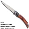 Durable Wood Handle Liner Lock Knife 6137K
