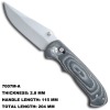 Elegant Stainless Steel Head Lock Knife 7007M-A