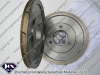 FA diamond wheel with cuts for processing trapezoid edge glass
