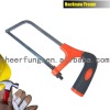FLAT STEEL TUBE MINI HACKSAW FRAME WITH DOUBLE COLOR PLASTIC HANDLE