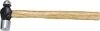 Finly polished ball pein hammer with wooden handle