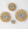 Flat Brass plated Steel Wire Centerless Wheel Brush