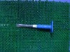 Flat cold chisel with plastic handle