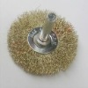 Flexible Brass Wire brush with Shank Flat and Round shaped Brush for Polishing Cleaning